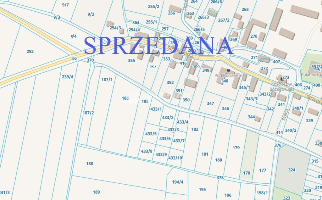 Działka Sprzedaż Łażany